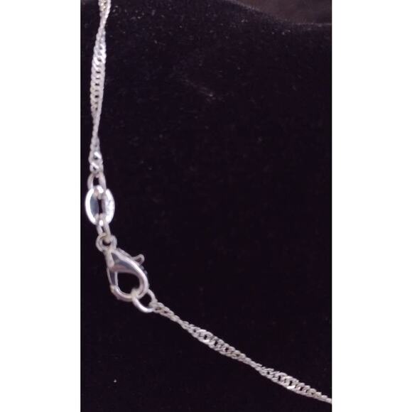 Sterling Silver 925 Plated 16 Inch Water Wave Chain Necklace New Thin 1/16th" - Picture 3 of 3